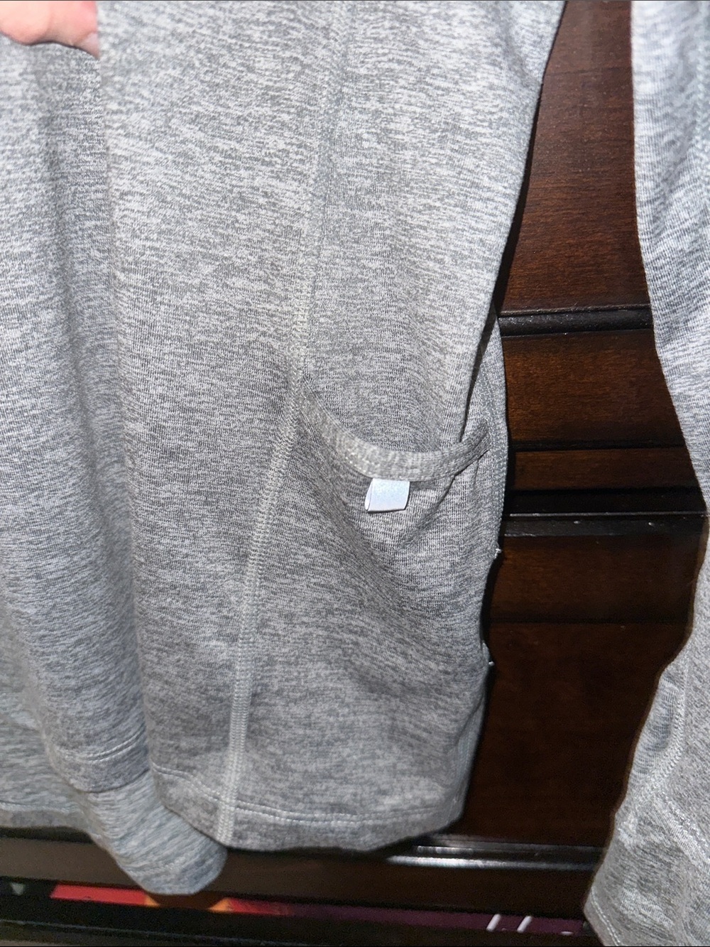 Nike Women’s Light Gray Quarter-Zip Running Pullover - Picture 4 of 6